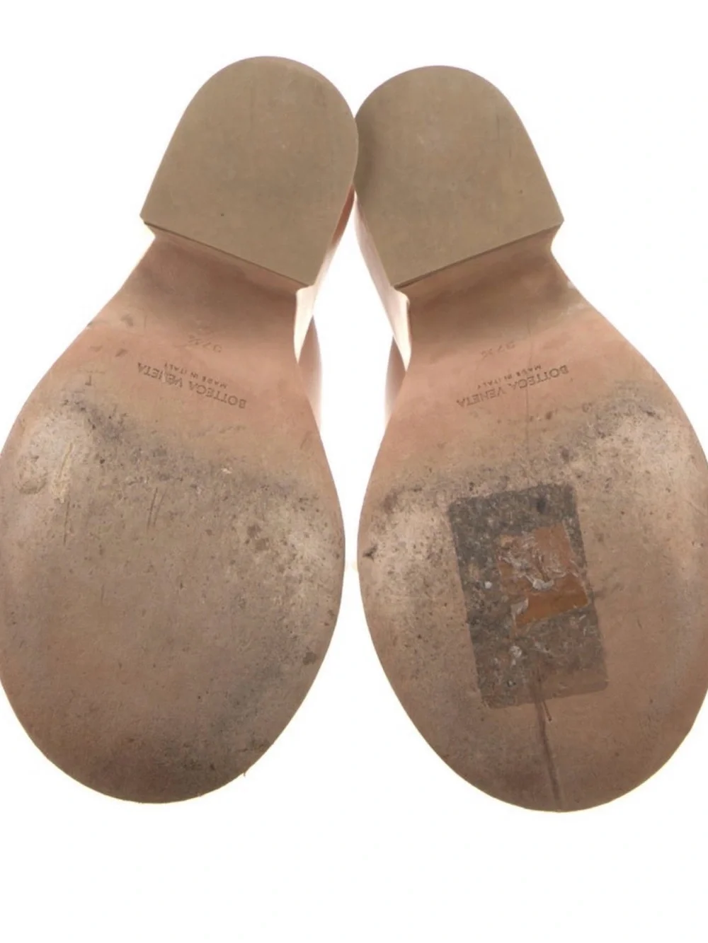 Bottega Veneta Wedge macaroon blush Pink Platform Mule Heels 37.5